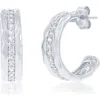 Simona Cubic Zirconia Molten Hoop Earrings