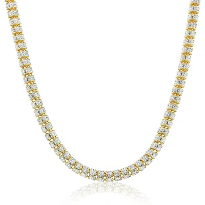 Simona D-c Ice Two-tone Barrel Chain Necklace