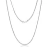 Simona Diamond Cut Franco Chain 2.5mm Sterling Silver Or Gold Plated Over Sterling Silver 20" Necklace In Silver
