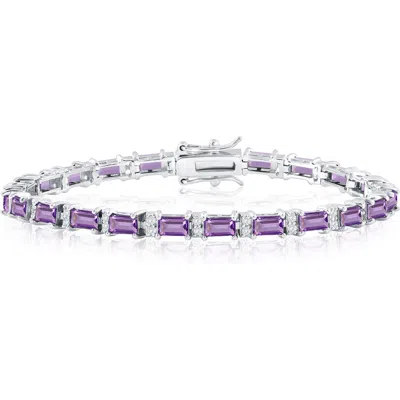 Simona Emerald Cut Cubic Zirconia Bracelet In Multi