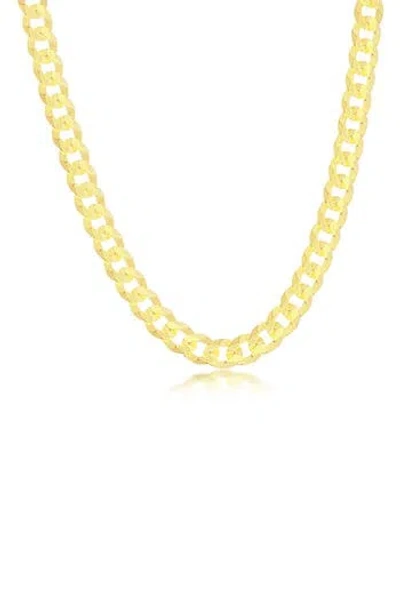 Simona Goldtone Plated Cuban Chain Necklace