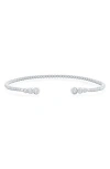 Simona Graduated Cubic Zirconia Bangle Bracelet In Silver