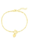 Simona Heart Charm Bracelet In Gold Heart