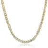 Simona Ice Cubic Zirconia Tennis Necklace In Two-tone