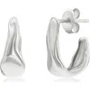 Simona Irregular Shaped Earrings In Silver