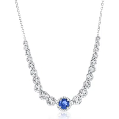 Simona Lab Grown Diamond & Sapphire Pendant Necklace