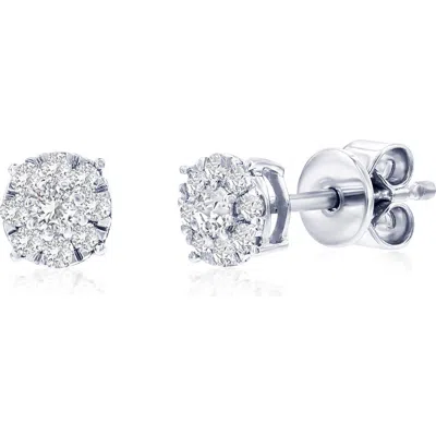 Simona Lab Grown Diamond Stud Earrings In Metallic
