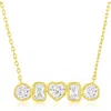 Simona Mixed Cubic Zirconia Bar Pendant Necklace