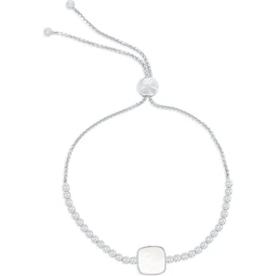 Simona Mother-of-pearl & Cubic Zirconia Slider Bracelet