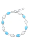 Simona Mother-of-pearl & Larimar Bracelet In Blue