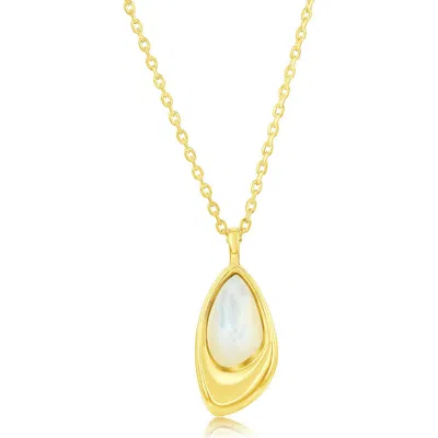 Simona Mother-of-pearl Geometric Pendant Necklace