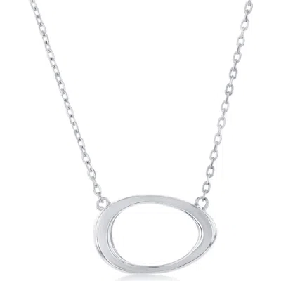 Simona Open Oval Pendant Necklace