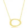 Simona Open Oval Pendant Necklace In Gold