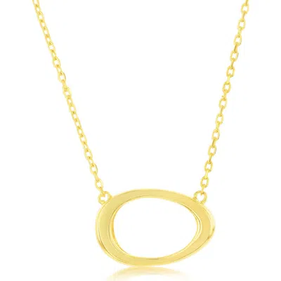 Simona Open Oval Pendant Necklace