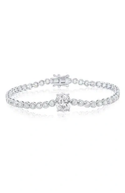 SIMONA SIMONA OVAL & ROUND CUBIC ZIRCONIA TENNIS BRACELET