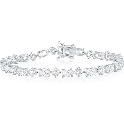 Simona Oval & Round Cubic Zirconia Tennis Bracelet In Metallic