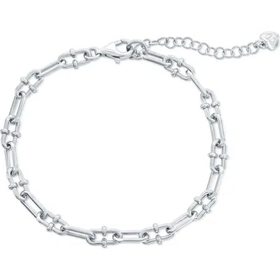 Simona Paper Clip Chain Bracelet In Silver