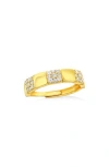Simona Pavé Cubic Zirconia Square Adjustable Ring