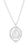 Simona Pear Mother-of-pearl Pendant Necklace