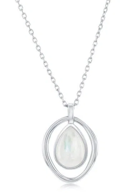Simona Pear Mother-of-pearl Pendant Necklace