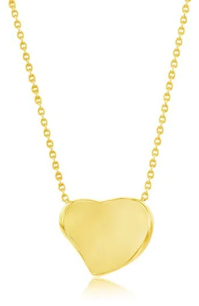 Simona Polished Heart Pendant Necklace