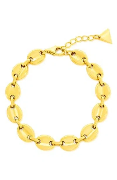 Simona Polished Mariner Chain Bracelet In Gold