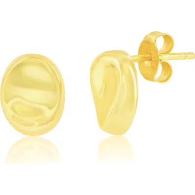 Simona Polished Oval Stud Earrings