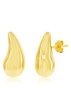 Simona Puffed Teardrop Earrings In Gold