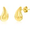 Simona Puffy Teardrop Stud Earrings In Yellow