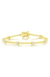 Simona Round Cubic Zirconia Beaded Bracelet