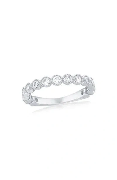Simona Round Cubic Zirconia Beaded Ring