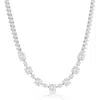 Simona Round Cubic Zirconia Station Tennis Necklace