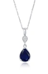 Simona Semiprecious Stone & White Topaz Pendant Necklace In Blue