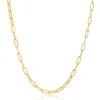 Simona Sterling Silver 2.8mm Paper Clip Anklet - Gold Plated In Multi