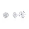 Simona Sterling Silver 4.5mm Round Diamond Stud