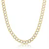 Simona Sterling Silver 5mm Pave Cuban Chain - Gold Plated In Multi