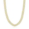 Simona Sterling Silver 8mm Micro Pave Monaco Chain - Gold Plated In Multi