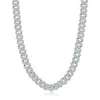 Simona Sterling Silver 8mm Micro Pave Monaco Chain In Multi