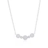 Simona Sterling Silver Alternating Round Diamond Bar Necklace