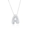 Simona Sterling Silver, Bubble 'r' Initial Necklace In Multi