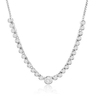 Simona Sterling Silver Cubic Zirconia Necklace