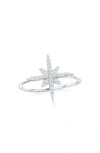 Simona Sterling Silver Cubic Zirconia North Star Ring