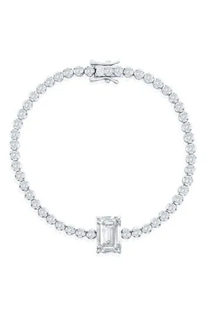 Simona Sterling Silver Cubic Zirconia Tennis Bracelet