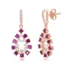 SIMONA STERLING SILVER HALF CZ PEAR-SHAPED EARRINGS
