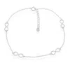 Simona Sterling Silver Infinity Anklet In Silver