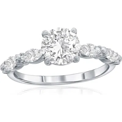 Simona Sterling Silver Marquise Cubic Zirconia Ring