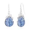 Simona Sterling Silver Pear-shaped Kyanite Octopus Earrings In Blue