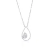 Simona Sterling Silver Pearshaped Diamond Necklace