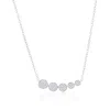 Simona Sterling Silver Round Graduating Bar Diamond Necklace