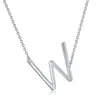 Simona Sterling Silver Sideways Initial Necklace In Multi